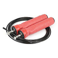 Скакалка швидкісна 7SPORTS Cross Rope 3м. на підшипниках SK-1 7S червоно-чорна, фото 5