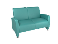 Офисный диван Pearl | Перлина Двухместный цвет морской волны, экокожа (Колір S07)