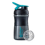Шейкер спортивний (пляшка) BlenderBottle SportMixer Flip 20oz/590ml Black/Teal (500011), фото 2