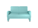 Офісний диван Pearl | Перлина Двомісний блакитний, екошкіра (Колір S87), фото 2