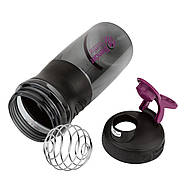 Шейкер спортивний (пляшка) BlenderBottle SportMixer Flip 28oz/820ml Black/Plum, фото 4