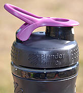 Шейкер спортивний (пляшка) BlenderBottle SportMixer Flip 28oz/820ml Black/Plum, фото 9
