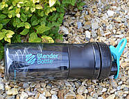 Шейкер спортивний (пляшка) BlenderBottle SportMixer Flip 28oz/820ml Black/Teal, фото 10