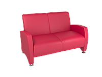 Офисный диван Pearl | Перлина Двухместный розовый, экокожа (Колір S15)