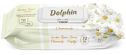 Влажні салфетки Dolphin Chamomile з клапаном (72 шт)