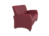Офісний диван Pearl | Перлина Двомісний бордовий, екошкіра (Колір S63), фото 3