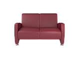 Офісний диван Pearl | Перлина Двомісний бордовий, екошкіра (Колір S63), фото 2