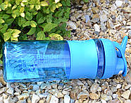 Шейкер спортивний (пляшка) BlenderBottle SportMixer Flip 28oz/820ml Cyan, фото 3