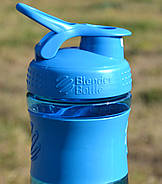 Шейкер спортивний (пляшка) BlenderBottle SportMixer Flip 28oz/820ml Cyan, фото 5