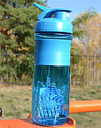 Шейкер спортивний (пляшка) BlenderBottle SportMixer Flip 28oz/820ml Cyan, фото 6