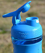 Шейкер спортивний (пляшка) BlenderBottle SportMixer Flip 28oz/820ml Cyan, фото 8