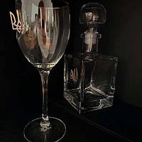 Сувенирный Бокал для вина с гербом, стекло, 350 мл