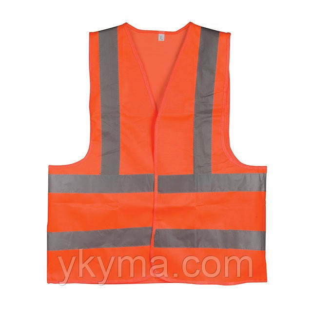 Жилет сигнальний жовтогарячий XL (60*70 см) INTERTOOL SP-2028