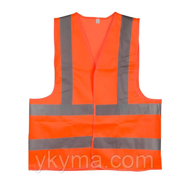 Жилет сигнальний жовтогарячий XXL (62*70 см) INTERTOOL SP-2030