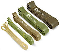 Резиновые петли для тренировок U-POWEX UP_1060 Pull up band set 5шт. (3.6-56-7kg) Olive