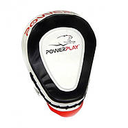 Лапы боксерские PowerPlay 3042 черно-белые PU [пара], фото 2