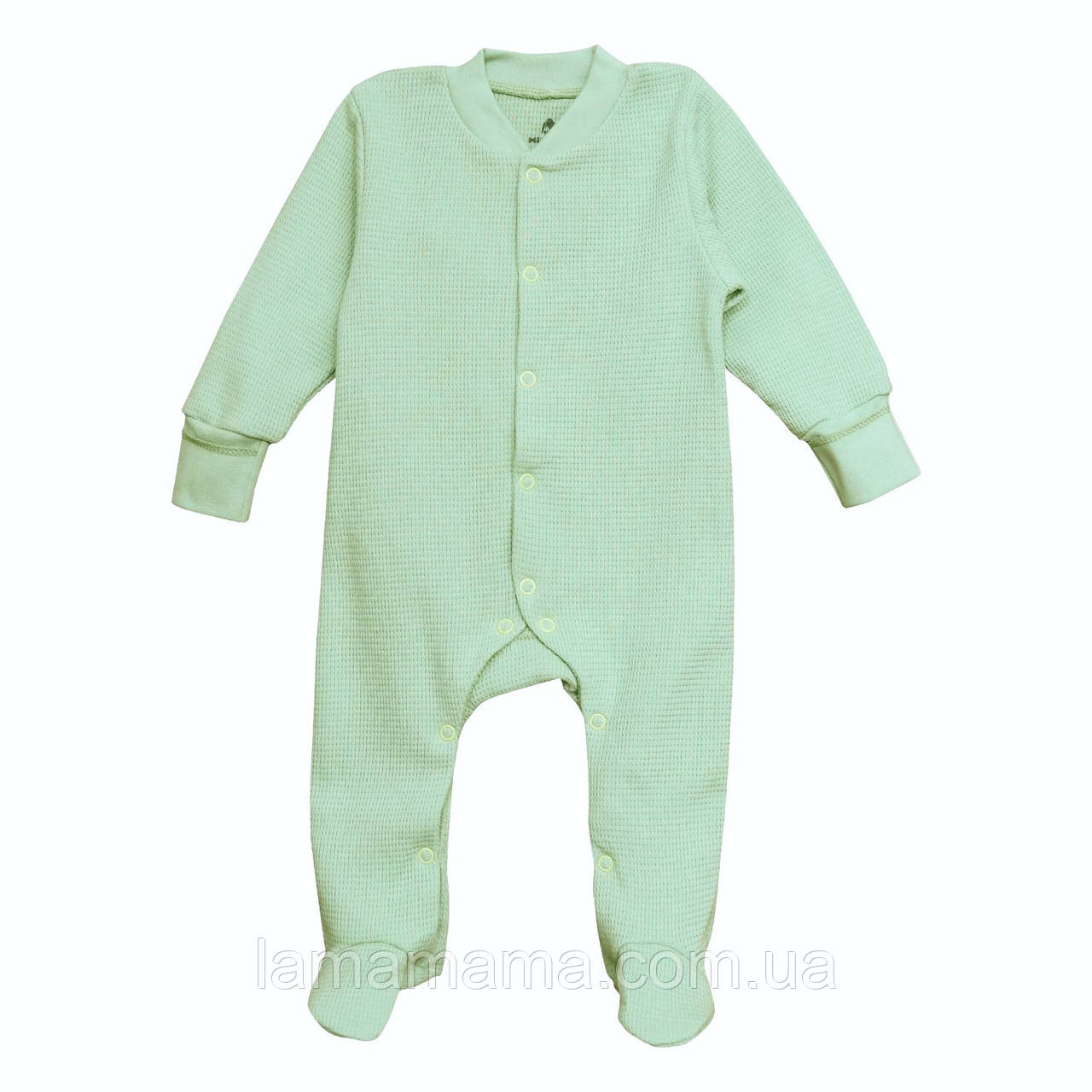 Трикотажний бавовняний чоловічок для малят Оливковий Baby style Minikin