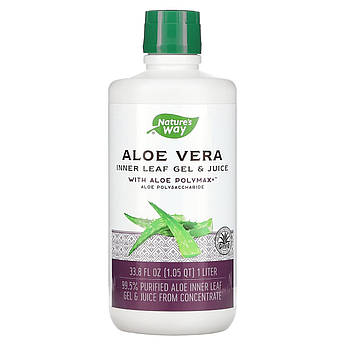 Nature's Way, Алое Вера, гель і сік із листя, Aloe Vera, 1 л