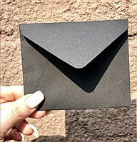 Крафт конверт мини(110х90мм), черный