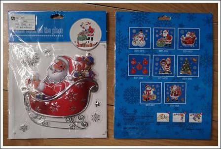 Наліпки для вікон силіконові Josef Otten "Santa" 19*25 см, фото 3