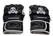 Рукавиці для MMA PowerPlay 3056 А Чорно-Білі M, фото 6