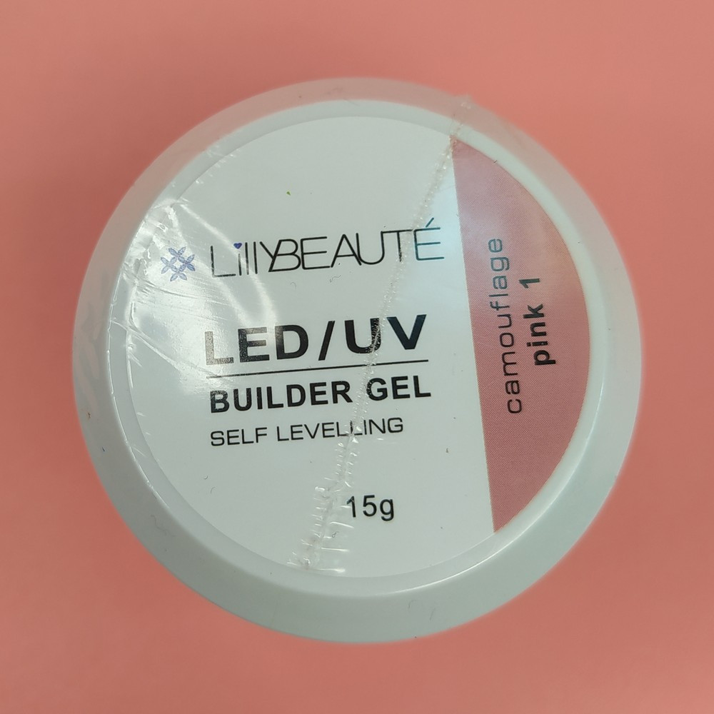 Гель для наращивания ногтей Lilly Beaute LED/UV Builder Gel Camouflage Pink 1, 15g - фото 1 - id-p2044847621