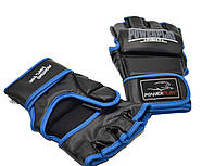 Рукавиці для MMA PowerPlay 3058 Чорно-Сині S, фото 7