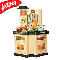 Детская интерактивная кухня Fun Cooking 848A-B игровой набор для детей свет звук вода с посудой Зеленый yoz