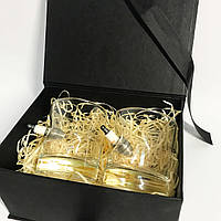 Сувенірний подарунковий набір зі склянками для віскі з автомобільною свічкою, прозорий 250 мм, готовий подарунок