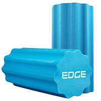 Массажный ролик EDGE профилированный YOGA Roller EVA RO3-45 синий (45*15см.)