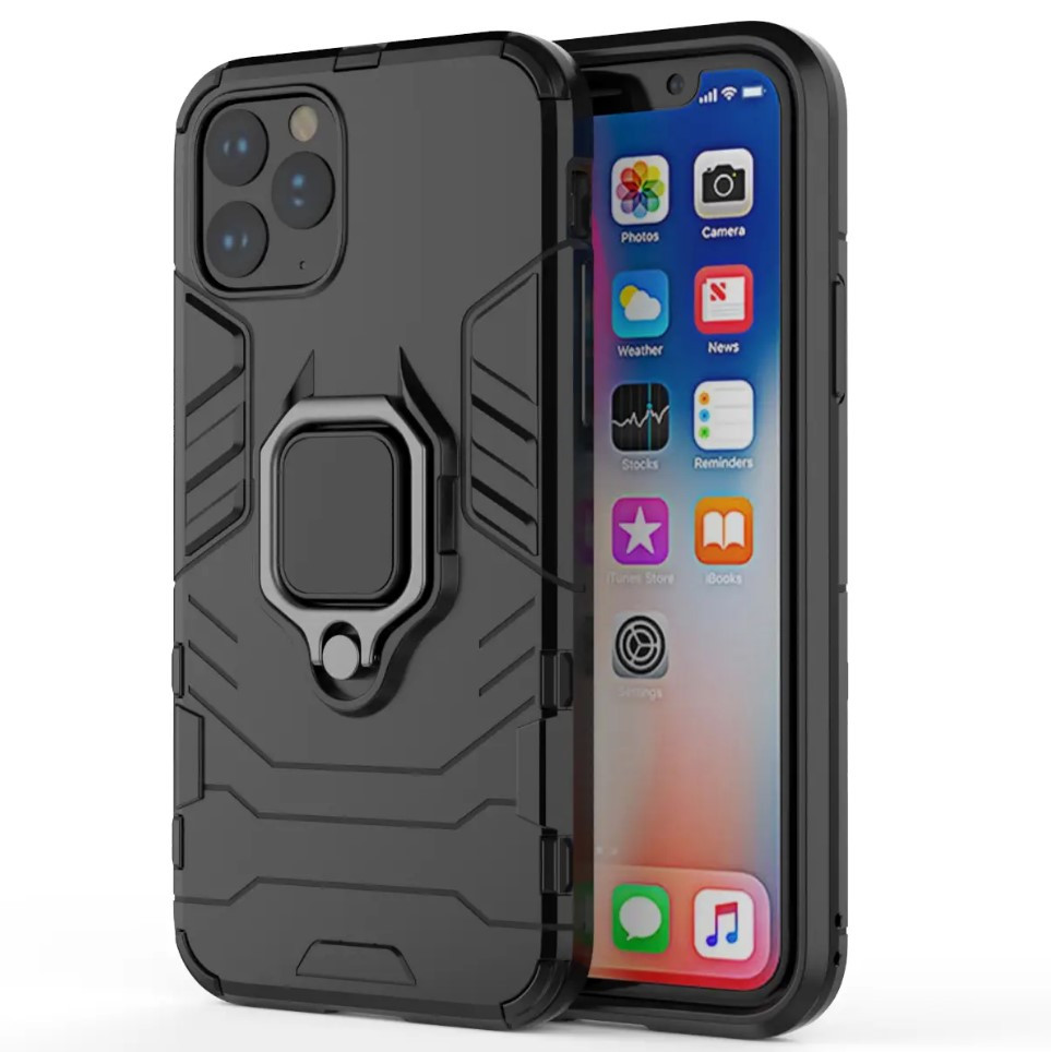 Чохол бампер Primolux Ring Armor для Apple iPhone 12 / 12 Pro - Black