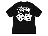 Футболка чорна Stussy Classic Dice | Stussy Classic Dice Black TEE  | Futbolka.top, фото 2