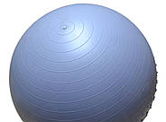 М'яч для фітнесу (фітбол) напівмасажний PowerPlay 4003 Ø75 cm Gymball Sky Blue + помпа, фото 6