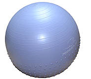 М'яч для фітнесу (фітбол) напівмасажний PowerPlay 4003 Ø75 cm Gymball Sky Blue + помпа, фото 7
