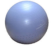 М'яч для фітнесу (фітбол) напівмасажний PowerPlay 4003 Ø75 cm Gymball Sky Blue + помпа, фото 9