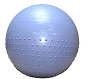 М'яч для фітнесу (фітбол) напівмасажний PowerPlay 4003 Ø75 cm Gymball Sky Blue + помпа, фото 10