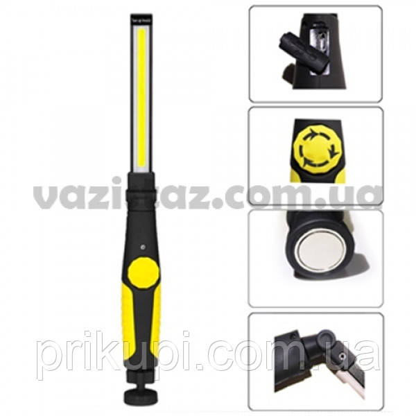 Ліхтар WORKLIGHT-W55-COB, Li-Ion акум., поворот1804+1800o, магніт, ЗП microUSB