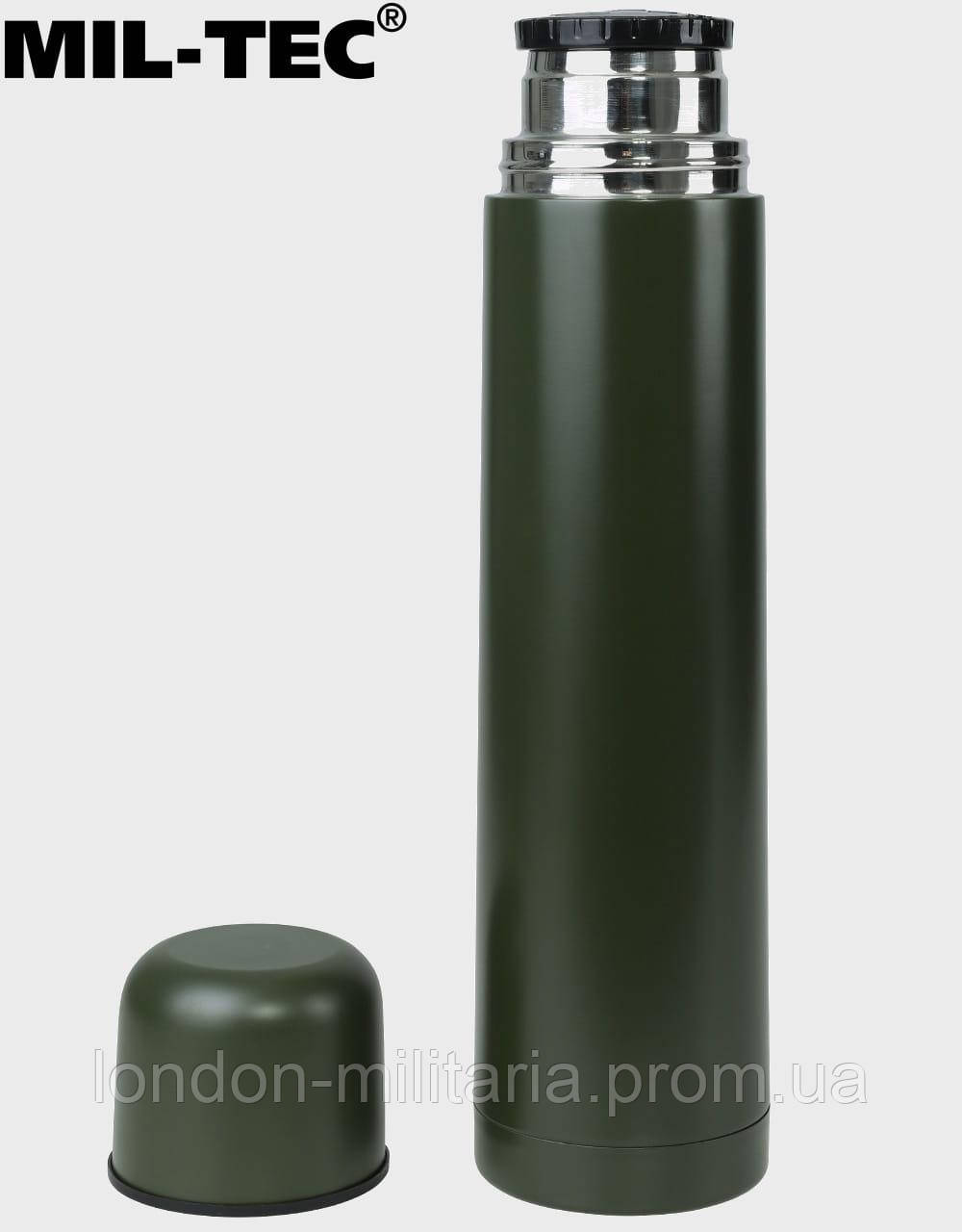 Термос Stainless Steel Thermo Bottle 1l Olive Mil-Tec, Німеччина