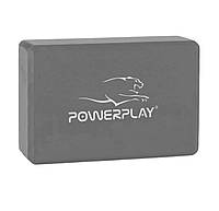 Блок для йоги PowerPlay 4006 Yoga Brick Сірий