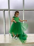 Дитяче нарядне плаття для дівчинки зелене для 1,2,3,4,5,6,7,8,9,10 років, фото 8