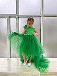 Дитяче нарядне плаття для дівчинки зелене для 1,2,3,4,5,6,7,8,9,10 років, фото 2