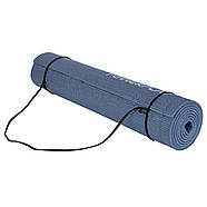 Килимок для йоги та фітнесу PowerPlay 4010 PVC Yoga Mat Темно-синій (173x61x0.6), фото 6