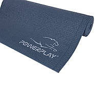 Килимок для йоги та фітнесу PowerPlay 4010 PVC Yoga Mat Темно-синій (173x61x0.6), фото 7
