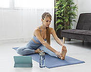 Килимок для йоги та фітнесу PowerPlay 4010 PVC Yoga Mat Темно-синій (173x61x0.6), фото 11