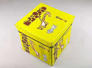 Коробка-органайзер KP30 Ш 30*Д 30*В 30  см. Колір жовтий для зберігання одягу, взуття чи невеликих предметів