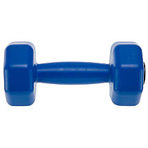 Гантелі по 1кг для фітнесу композитні 2шт, 1пара загальна вага 2кг, сині, Україна, фото 3