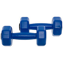 Гантелі по 1кг для фітнесу композитні 2шт, 1пара загальна вага 2кг, сині, Україна, фото 2