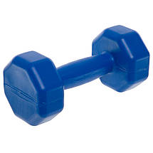 Гантелі по 1кг для фітнесу композитні 2шт, 1пара загальна вага 2кг, сині, Україна, фото 4