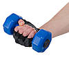 Гантелі по 1кг для фітнесу композитні 2шт, 1пара загальна вага 2кг, сині, Україна, фото 7