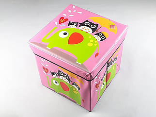 Коробка-органайзер KP30 Ш 30*Д 30*В 30  см. Колір рожевий для зберігання одягу, взуття чи невеликих предметів